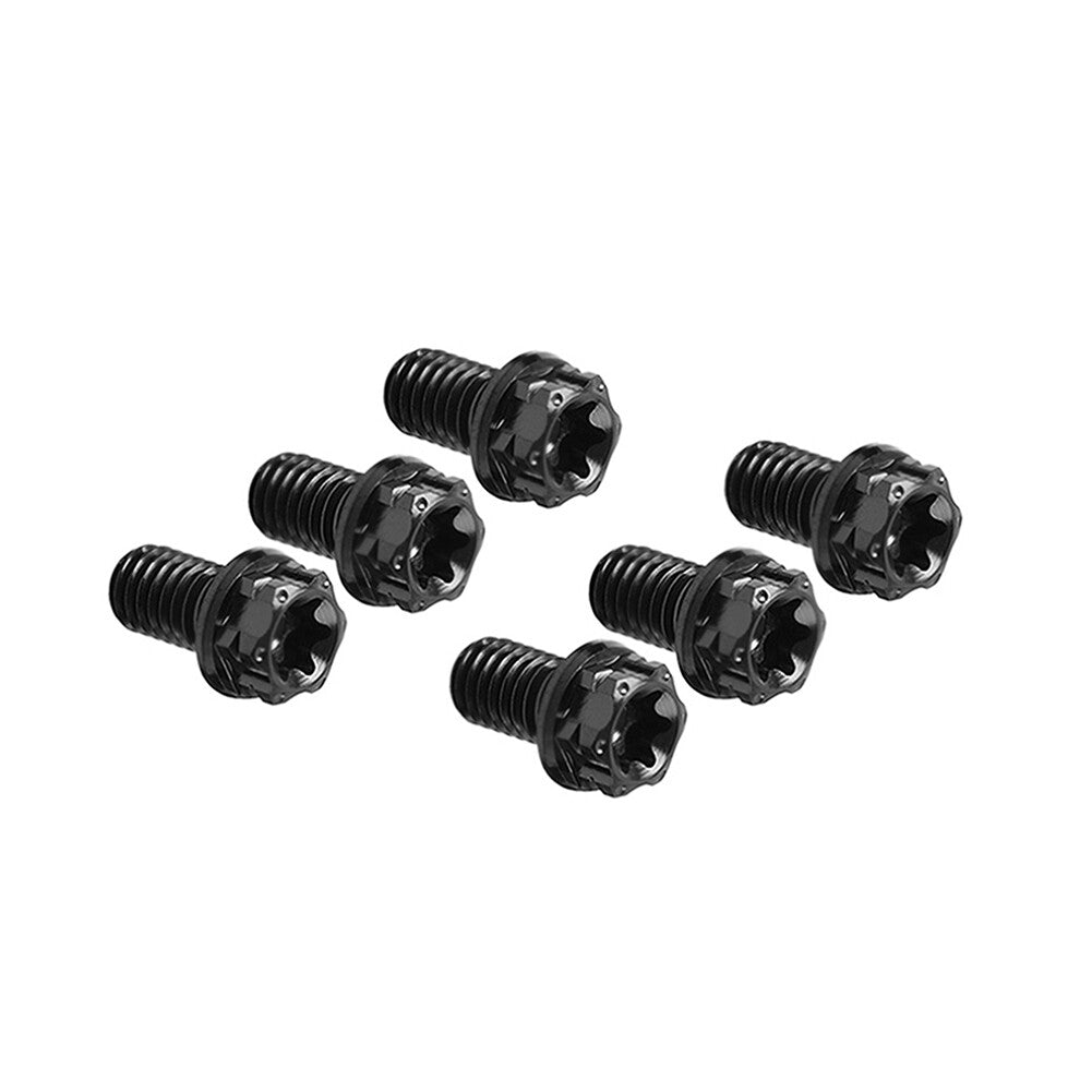 6pcs Bolts Torx Head Flange Screws M10x20mm Black For Motorcycle Bike