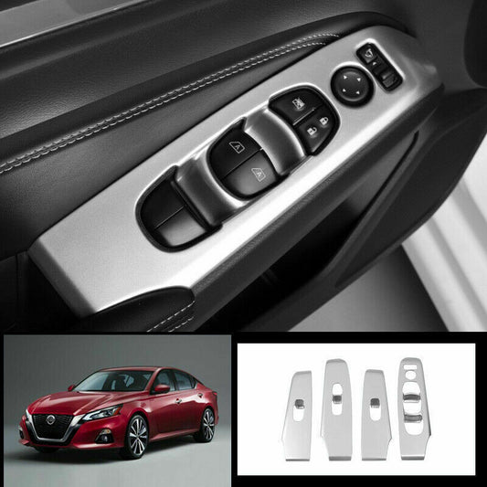 ABS Matte Window Lift Panel Switch Cover Trim for Nissan Teana Altima 2019-2022