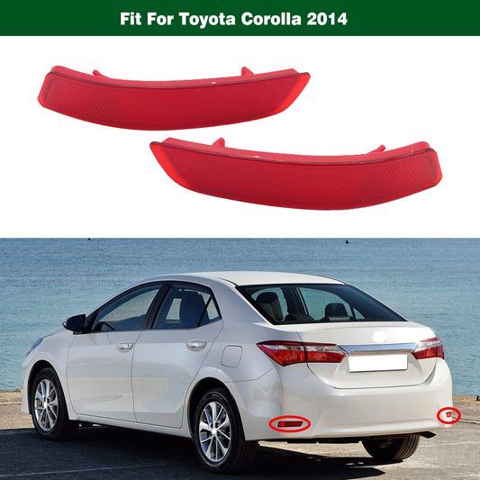 Rear Bumper Left Right Reflector Light for Toyota for Corolla 2014 EU Style 2PCS