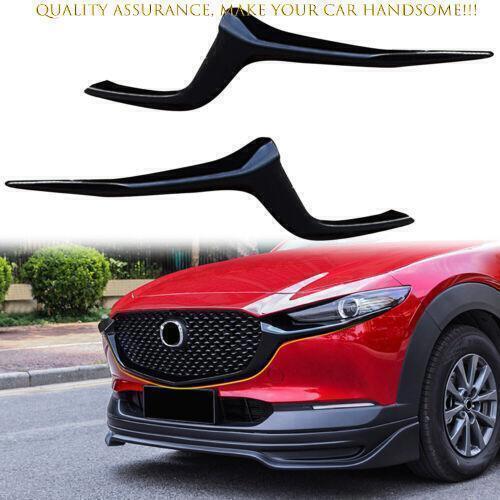 for Mazda CX-30 2020-2024 Glossy Black Front Center Mesh Grille Grill Strip Trim