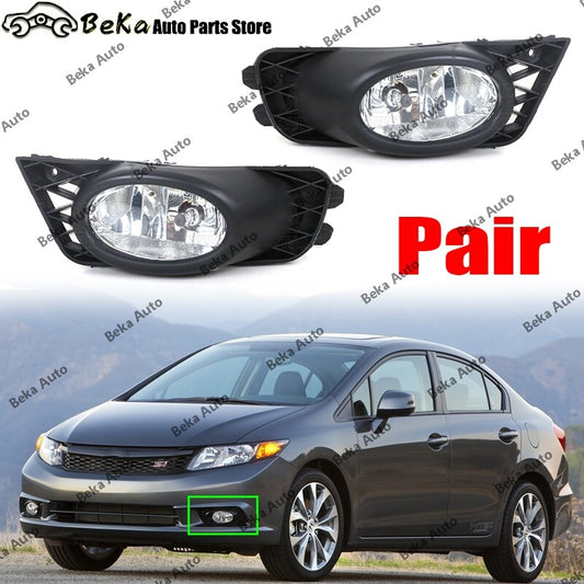 One pair of front bumper fog lights suitable for Honda for Civic 4-door sedans 2009-2011 R-AUTO LHRH.
