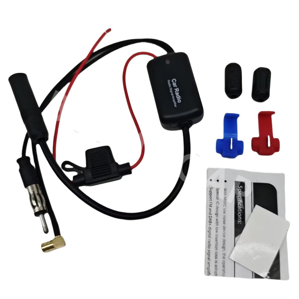 Car Stereo FM AM Radio Signal Antenna Signal Amplifier Auto Aerial Amp Booster