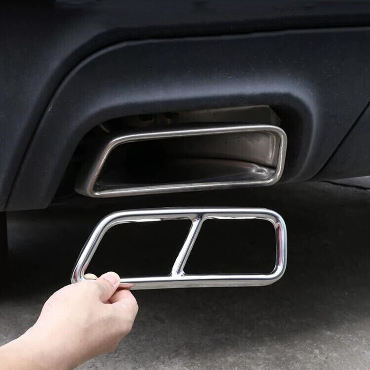 FOR 2019-2023 for Cadillac XT4 Stainless Steel Rear Cylinder Exhaust Pipe Cover 2PCS