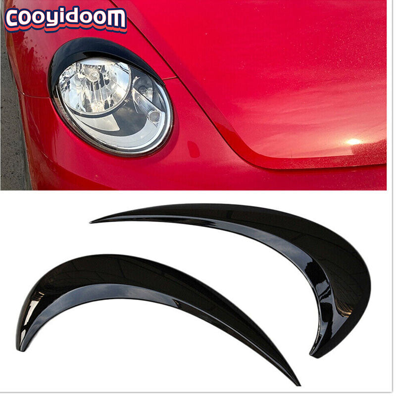 Car headlight brow/eyebrow trimmer (BLK) for Volkswagen Beetle A5 (2012-2018)