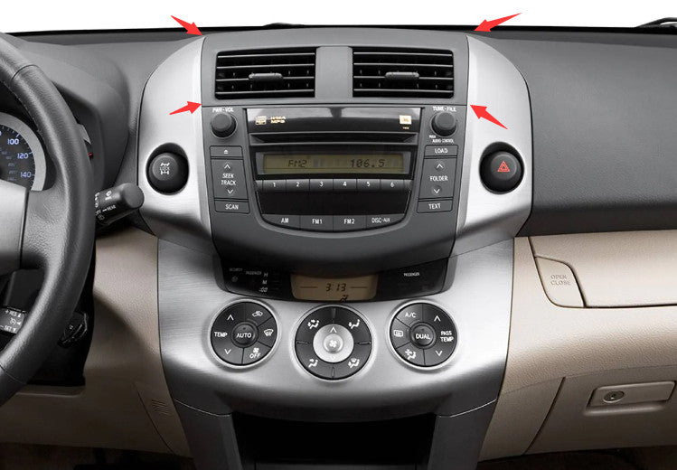 car Carbon Fiber Central Console Air Outlet Vent Trim For AUTO for Toyota RAV4 06-12