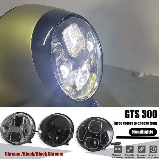 Motorcycle Headlights LED lights Assembly Plastic Shell Kit For Vespa GTS 300