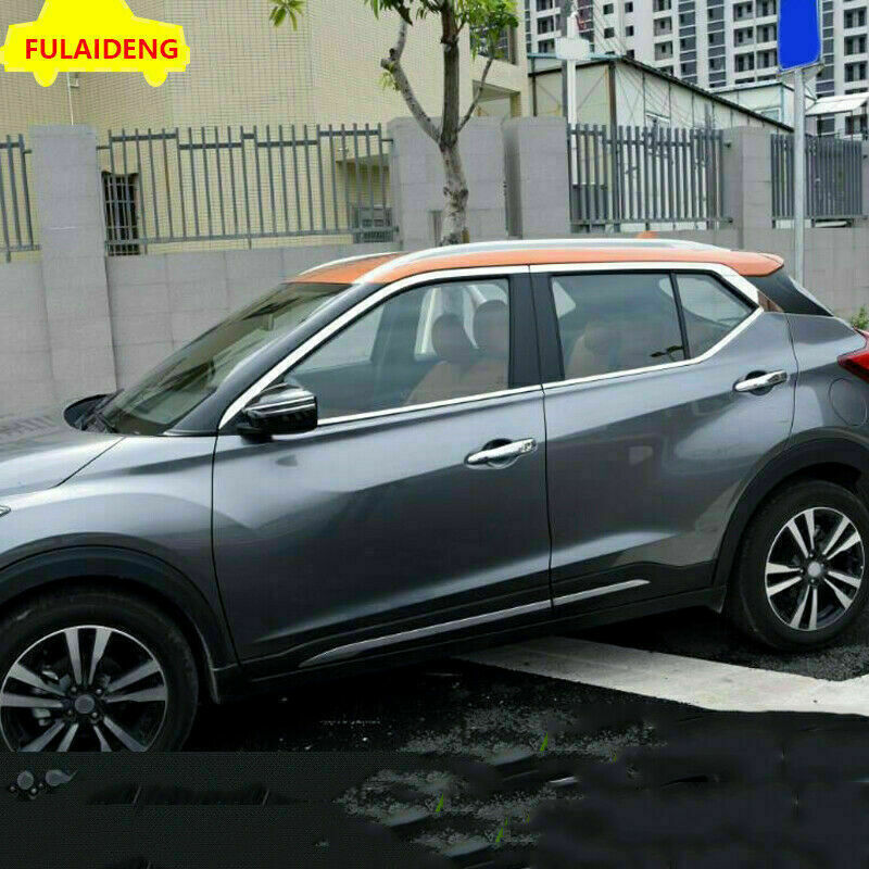 10P Chrome Door Window Frame Molding Cover Trim Strip for Nissan Kicks 2017-2022