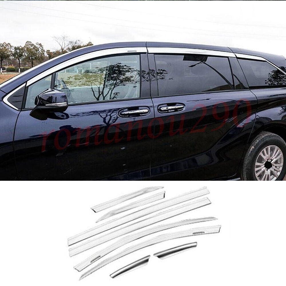 2021-2024 for Toyota for Sienna Chrome Window Visor Vent Shades Sun Rain Guard trim