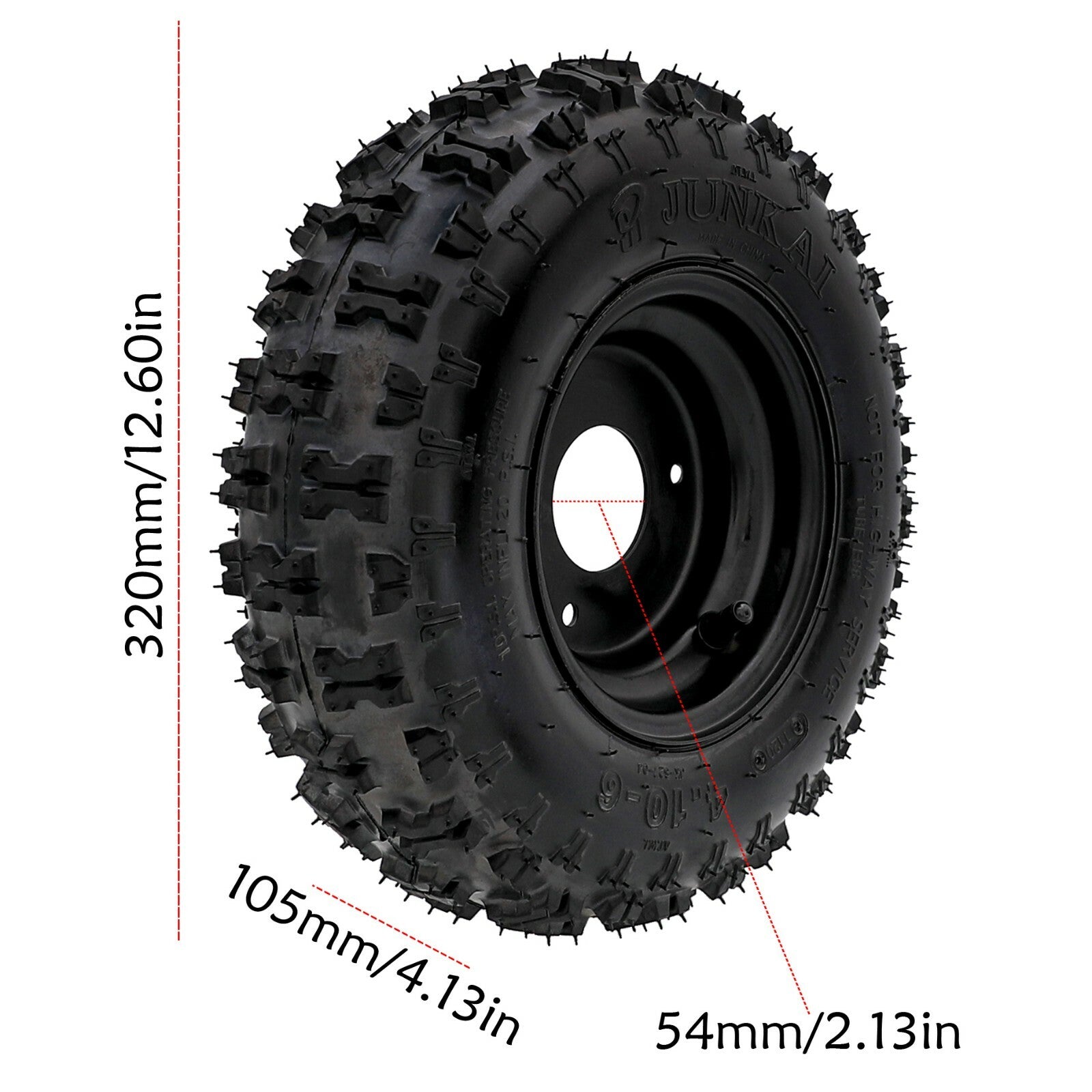 2PC 4.10-6 Tyre Rim + 3 Stud Wheel Hub Knuckle For Go Kart ATV Quad for Mini Bike