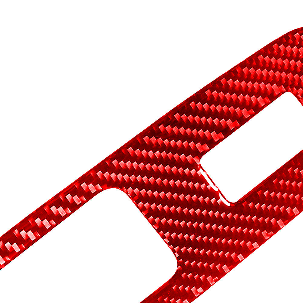 Red Carbon Fiber Interior Window Lift Switch Cover Trim for Infiniti G37 Sedan