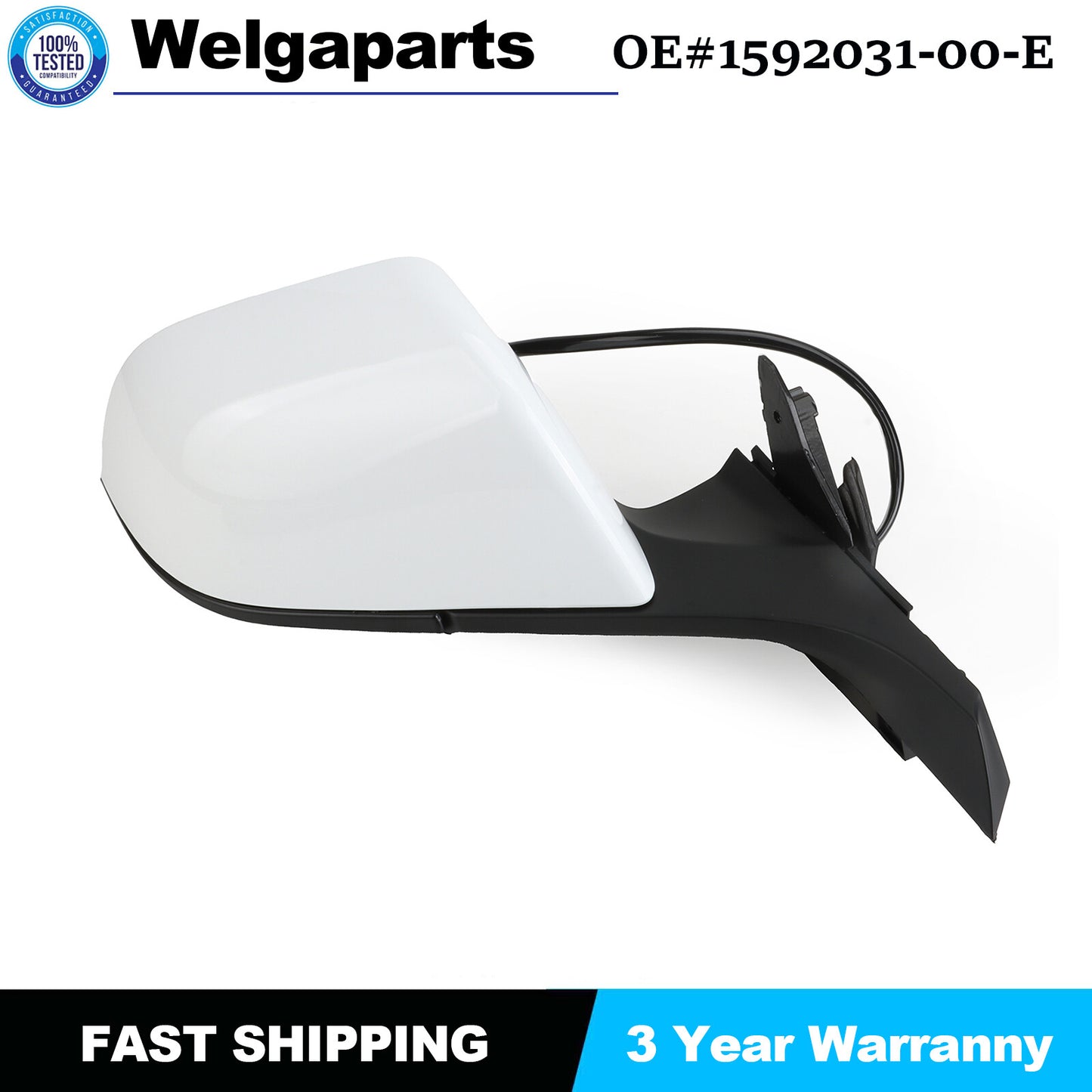 1592031-00-E for Tesla 3 Base Sedan 4-Door 2023 New Left Passenger Side Mirror