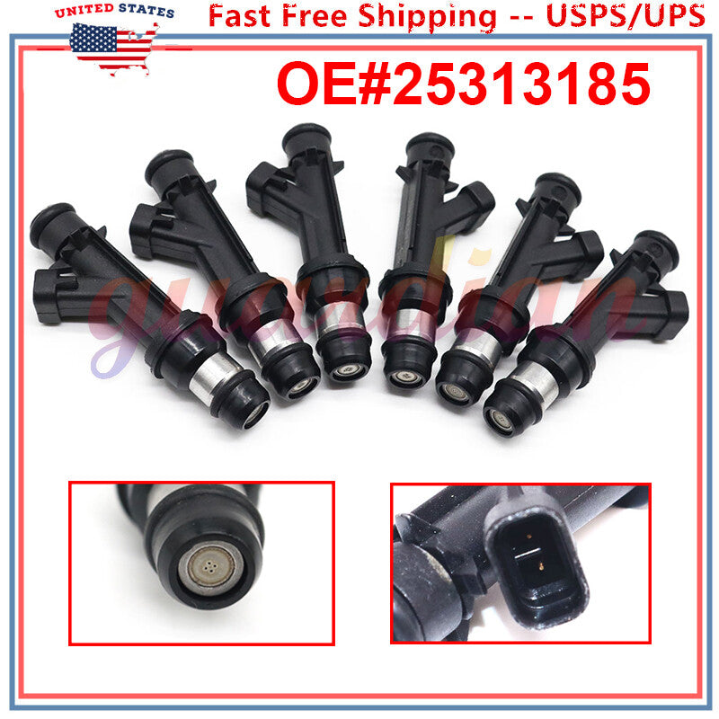 6Pcs Fuel Injectors 25313185 for Chevy Trailblazer for Buick for GMC Envoy 4.2L 02-04