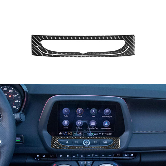 GPS Navigation Frame Decor Trim Fit for Chevrolet Camaro 2016-2018 Carbon Fiber