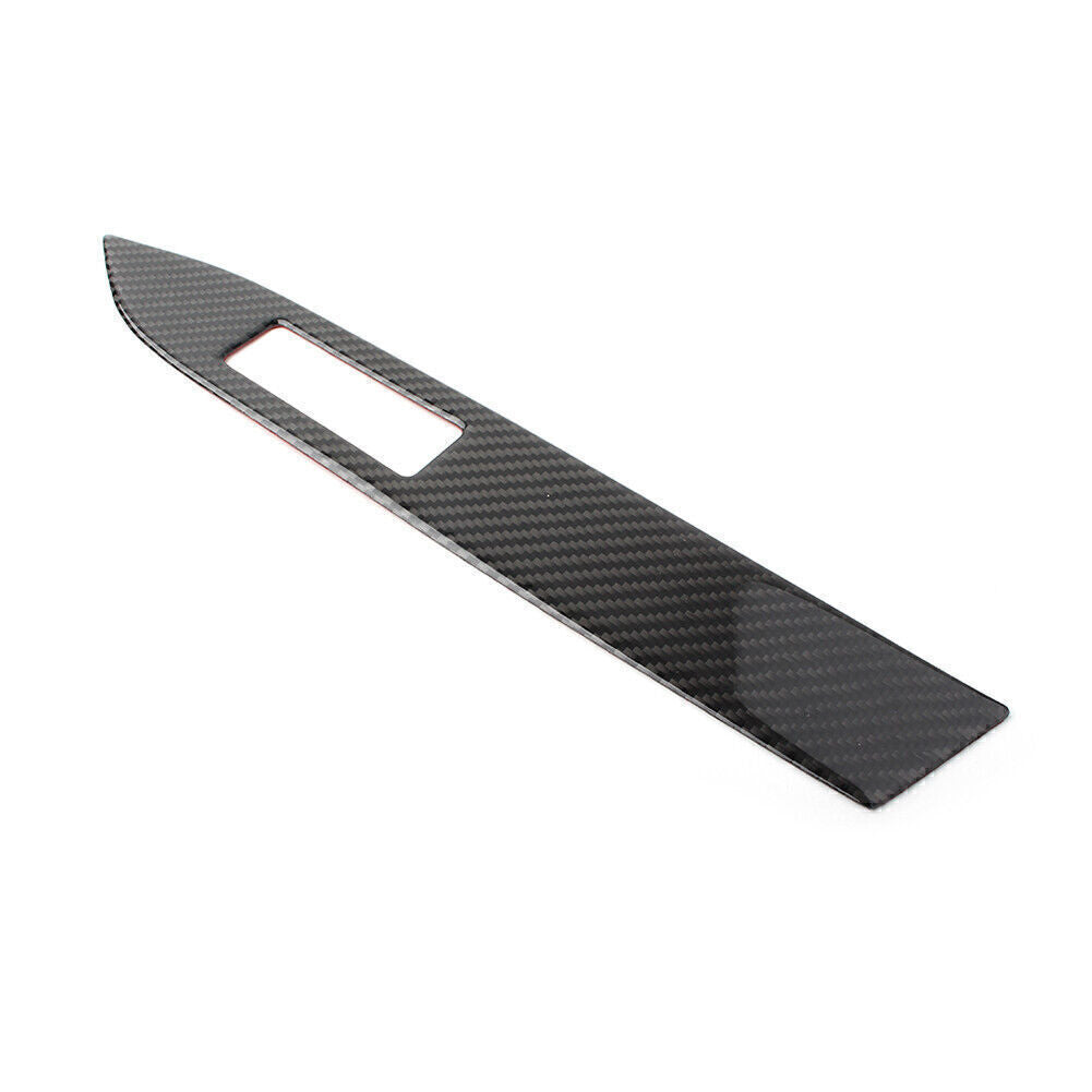 Black Carbon Fiber Copilot Dashboard Panel Cover Trim for Ford for Mustang 2015-2019