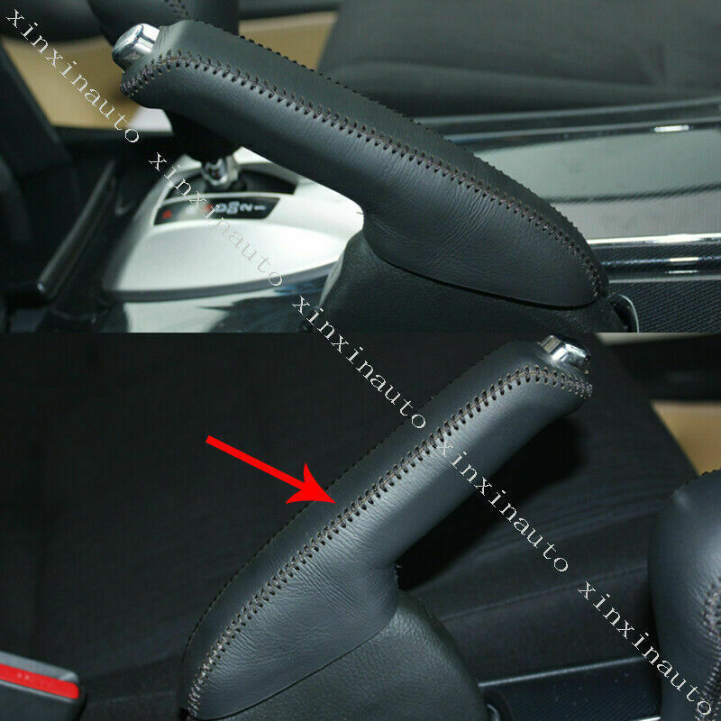 for Honda Accord 2008-2012 PU Leather Black Car Handbrake Grip Cap Cover Trim 1P