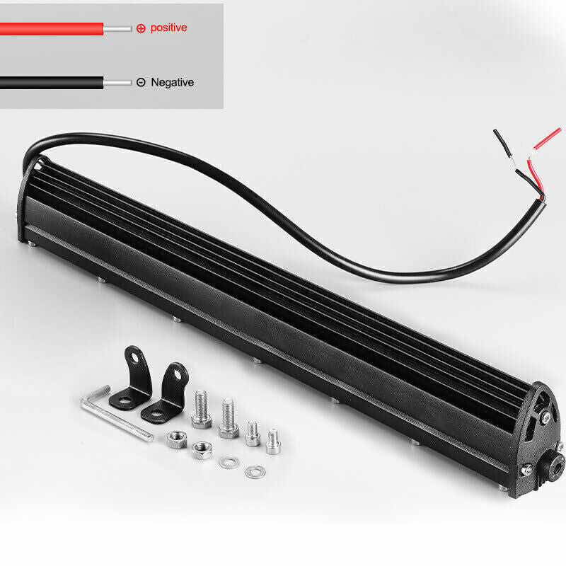 13inch 120W Slim Wide Flood LED Light Bar Work Lamp Driving Fog Off Road Truck