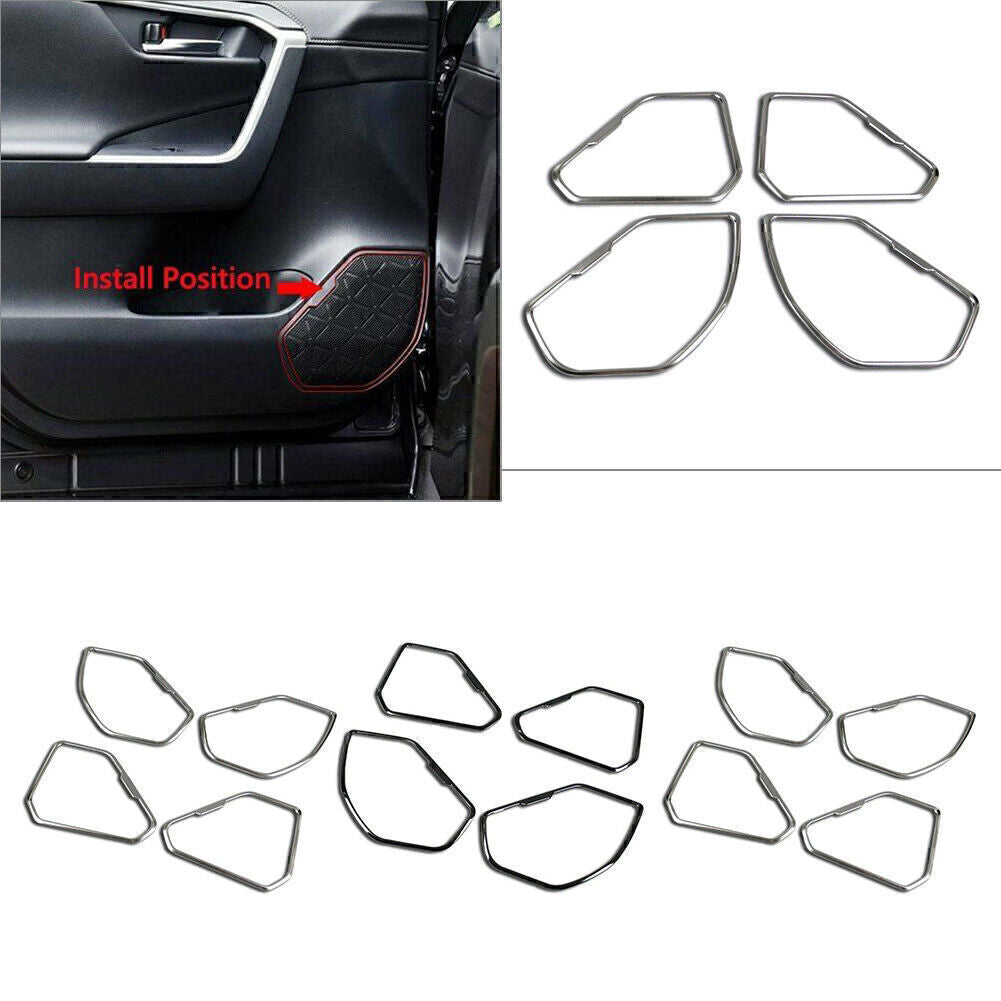 4X Door Speaker Sound Panel Cover Trims for Toyota RAV4 2019 2020 Black