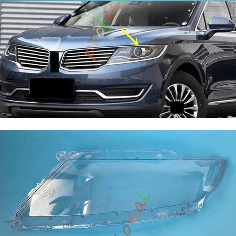 for Lincoln MKX 2016-2018 Left Side Headlight Clear Lens Replace Cover + Sealant