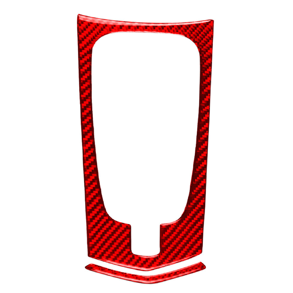 Carbon Fiber Center Gear Shift Interior Cover Trim Red for Cadillac CTS 2008-13