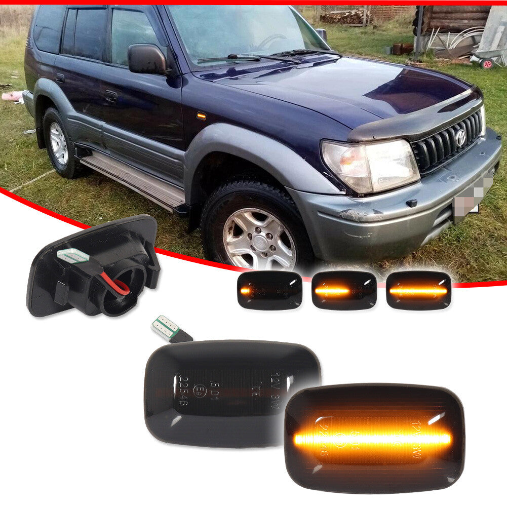 Dynamic smoke LED side marker turn signals for Toyota Land FJ Cruiser Prado