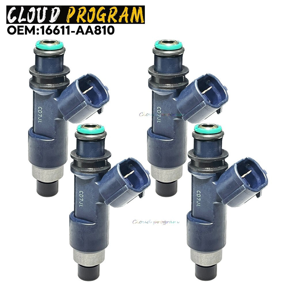 Set of 4 fuel injectors 16611-AA810 For 11-2014 for SUBARU Flow Matched 2.5L FJ1275