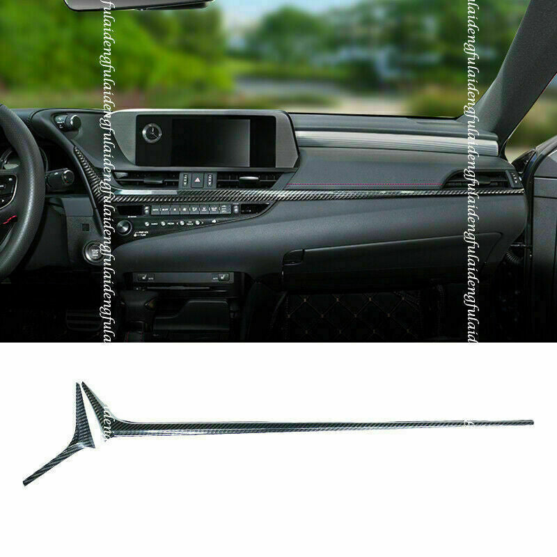for Lexus ES350/300H 2019-2020 Carbon Fiber Inner Dashboard Decor Strip Trim ABS