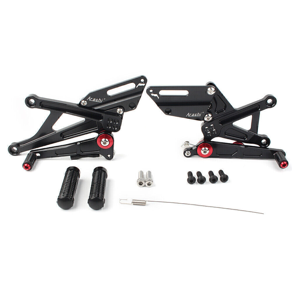 Rear Foot Peg Rear Set Footrest Pedal for Honda Goldwing GL1800 2015-2018 Black