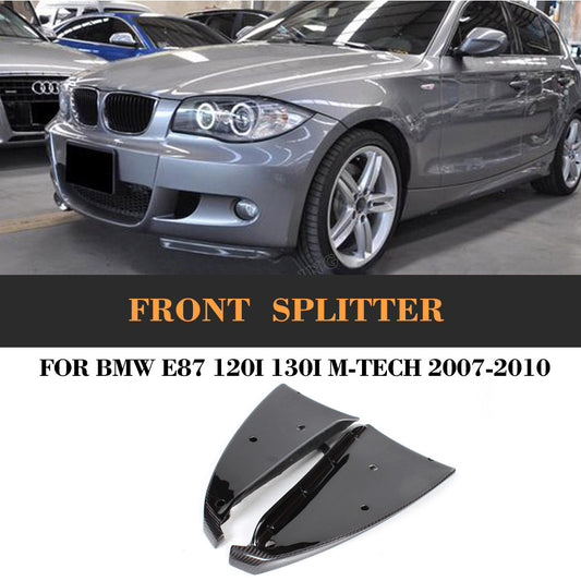 Carbon Fiber Front Bumper Spoiler Splitter Flap for BMW E87 M-Tech M-Sport 07-10