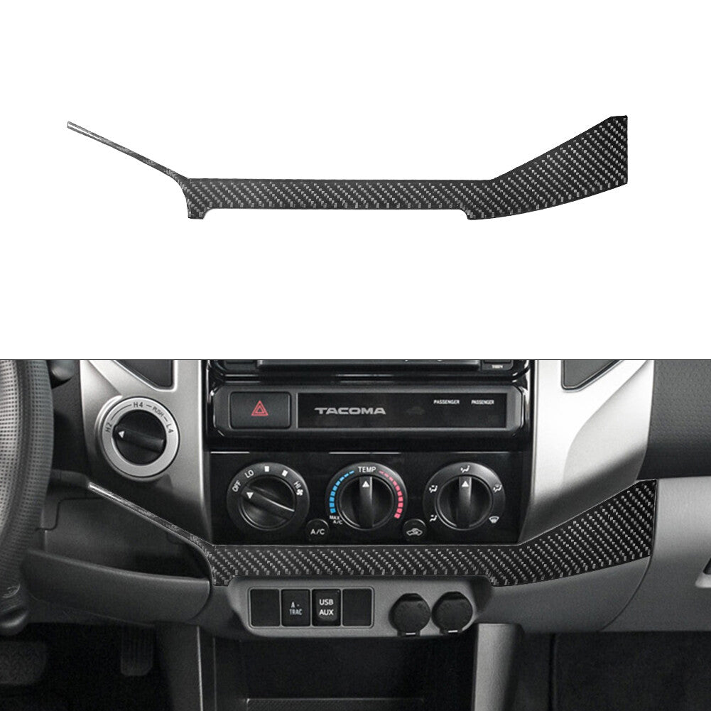 for Toyota Tacoma 2012-2015 Climate Control Lower Trim Cover Decor Carbon Fiber