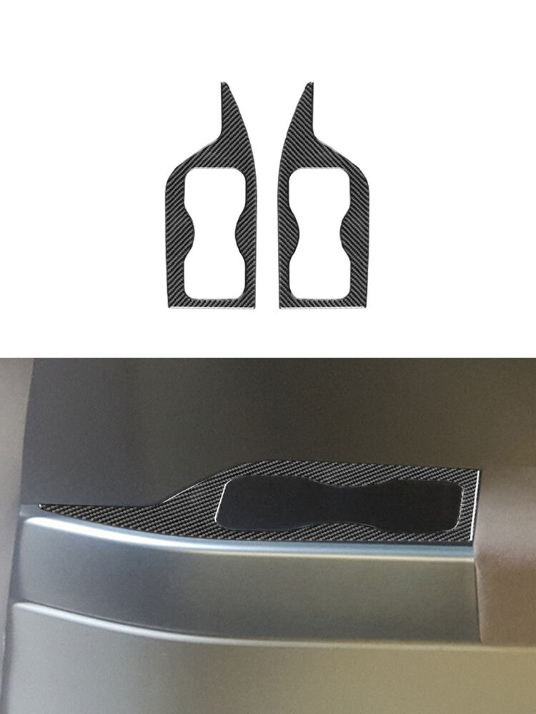 2Pcs Door Storage Slot Trim Cover Decor Carbon Fiber for Nissan Quest 2004-2006