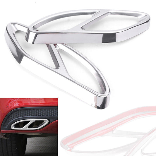 for Mercedes GLE GLS GLC Chrome Rear cylinder exhaust pipe Cover