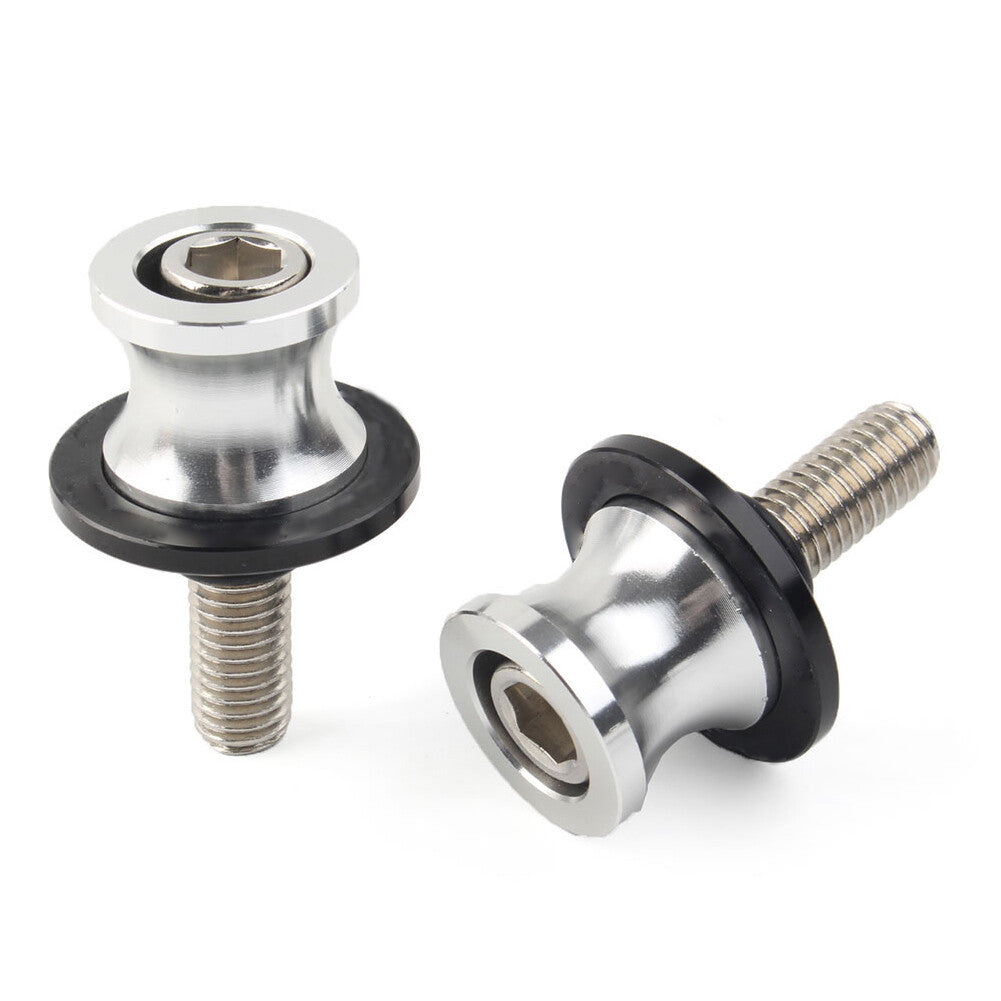 CNC Schwingenspulen Schieberst?nder Schrauben 8MM f¨¹r for KAWASAKI ZX6R 12-21 Silber