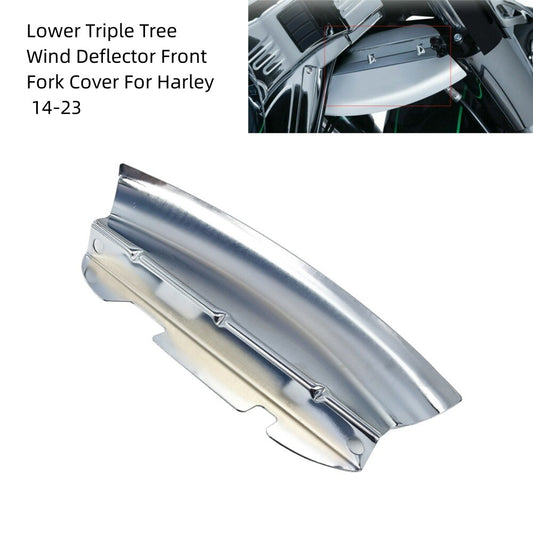 Chrome Lower Triple Tree Wind Deflector for Harley Touring Electra Street Glide