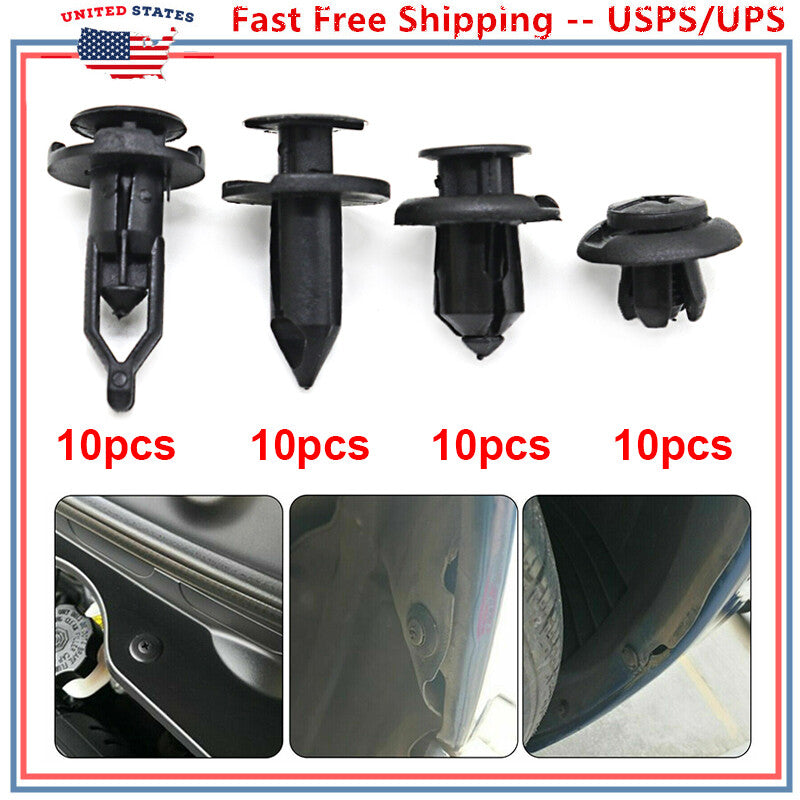40x Automotive Body Plastics Sales Rivets Wheel Chassis Liners Fasteners Decorative Molds
