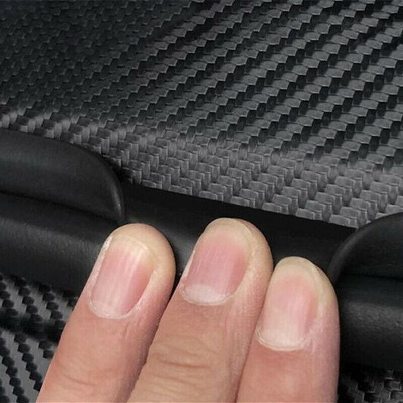Carbon fiber leather rear bumper protector cover for Toyota Highlander 2015 - 2019