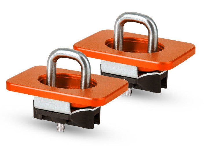 1pair Raised Truck Bed Retractable Tie Down Anchors Point Loop Hooks Orange