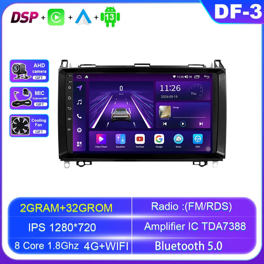 Car Radio for Mercedes for Benz AB Class Android Auto Carplay GPS Multimedia Player