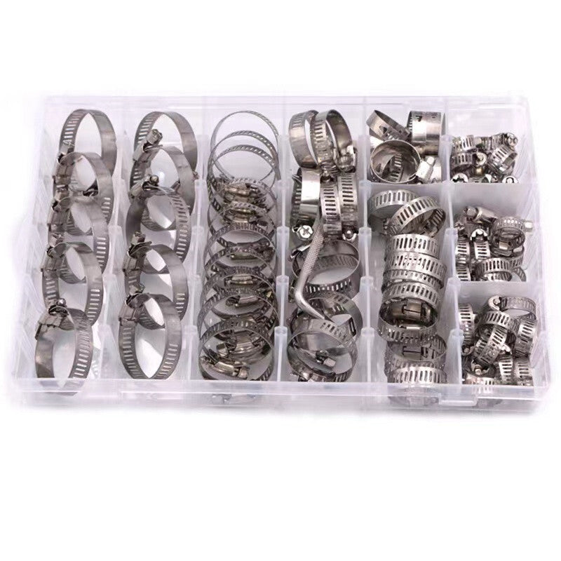 Car Hose Pipe Clamp Stainless Steel Adjustable For Water Pipe Plumbing Fuel Line
