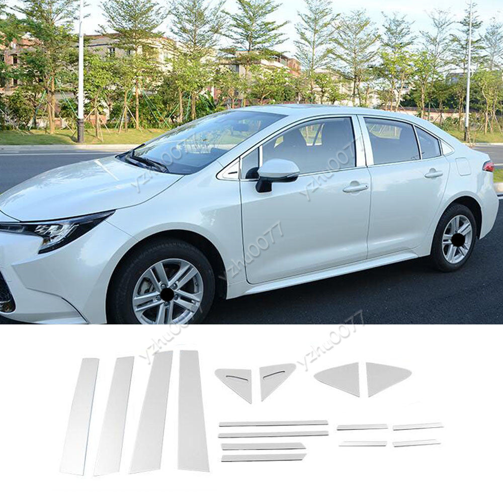for Toyota for Corolla Sedan 2019-2023 stainless Window Door Pillar Post Trims Cover