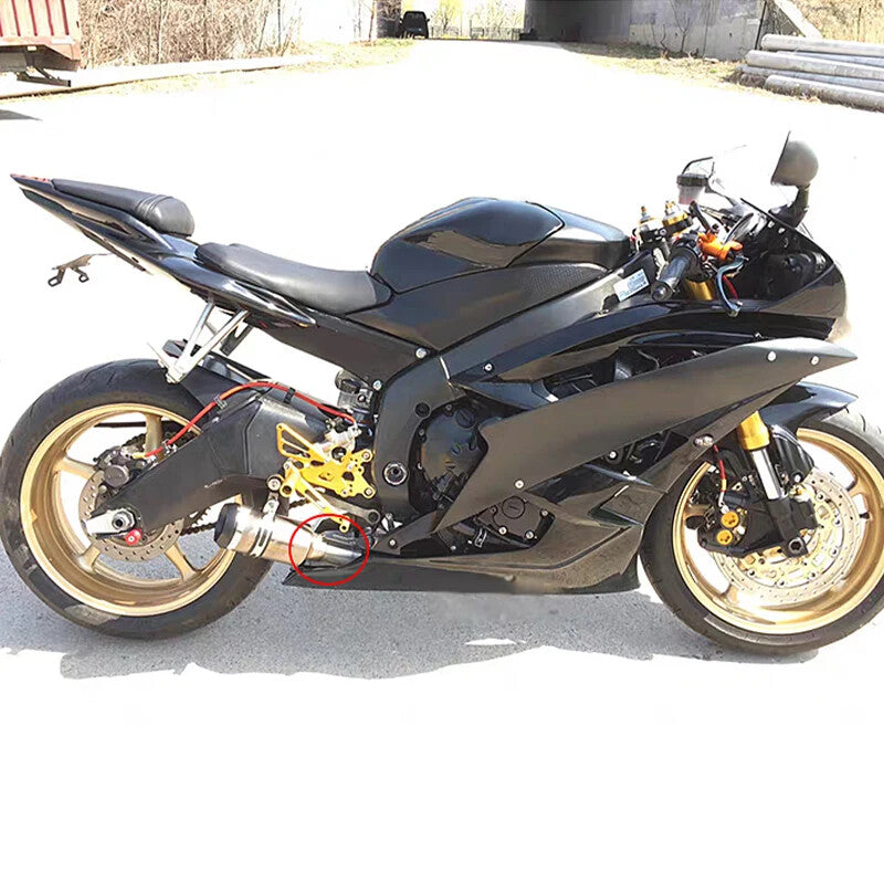 for Yamaha YZF-R6 2006-2016 304 Stainless Steel Racing Mid Pipe Exhaust Upgrade Kit