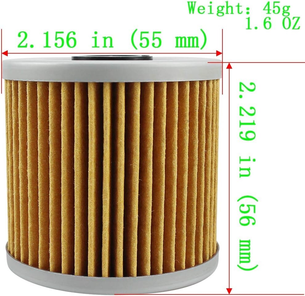 Oil Filter For KLT200 KLT 200 1980-1984 / KLT250 KLT 250 1982-1985 (Pack of 4)