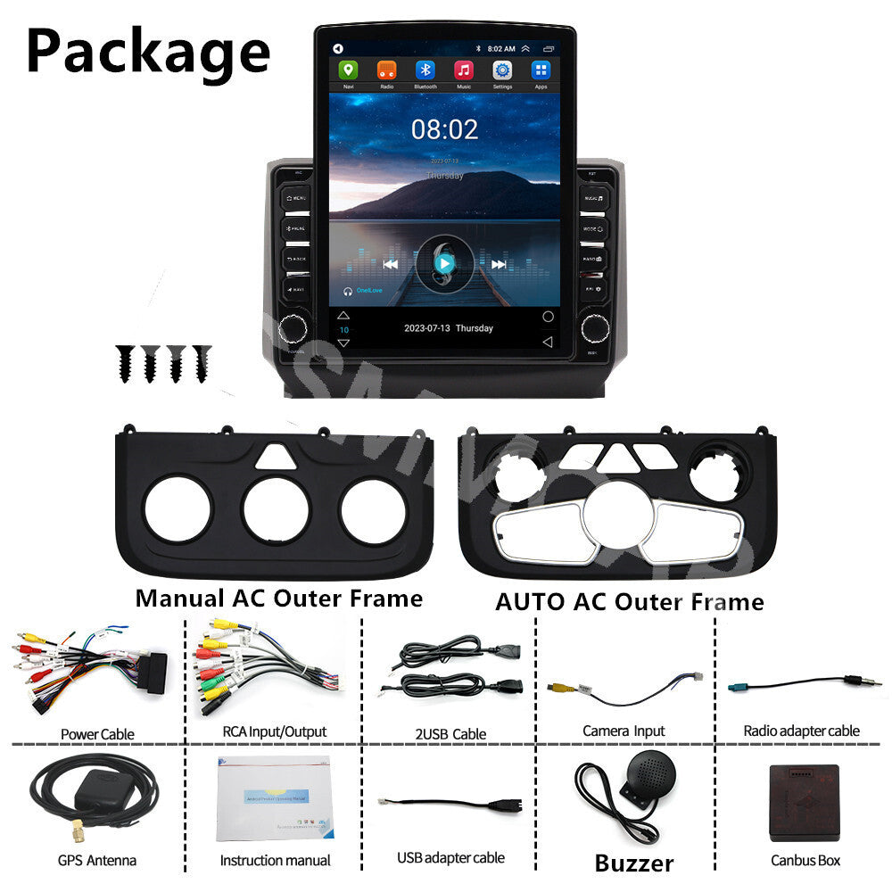Fit For 2013-2019 for Dodge for Ram 1500 2500 3500 9.7 Android 13 Car Radio Stereo GPS