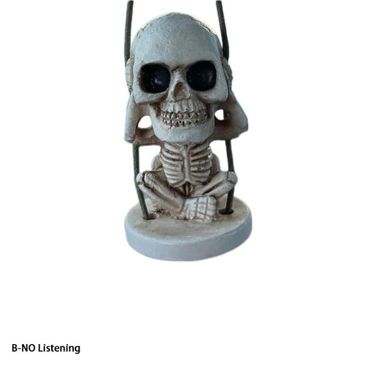 Halloween Sugar Gothic Skull Car Mirror Hanging Rearview Accessory Decoration B