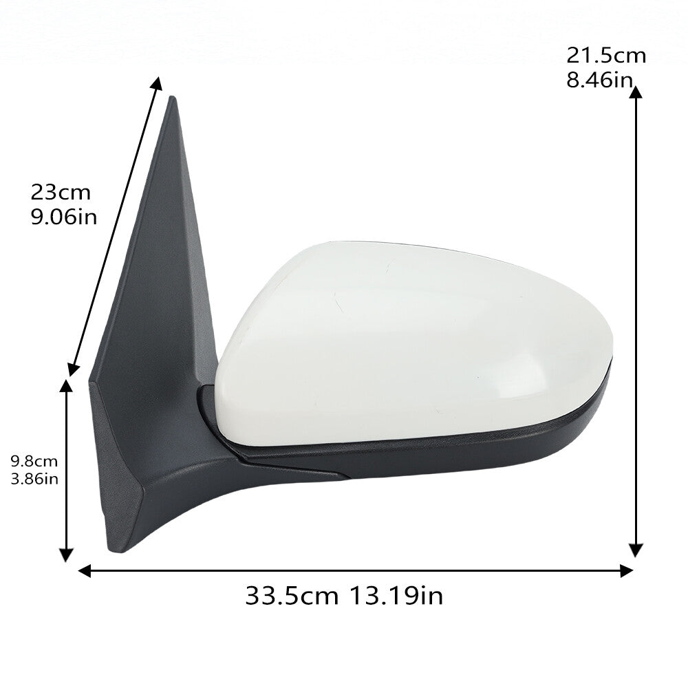 F¨¹r for Hyundai I20 MK2 GB IB 2015-2020 Au?enspiegel R¨¹ckspiegel Links Wei? 3 Draht