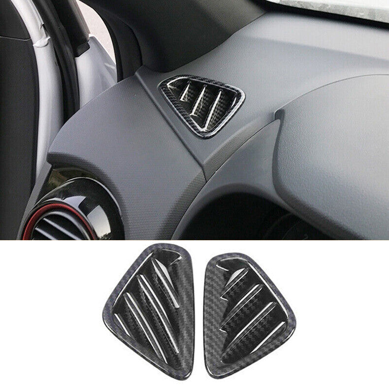 for Hyundai Kona 2018-2022 Carbon Fiber Car Dashboard Upper Air Outlet Vent Trim