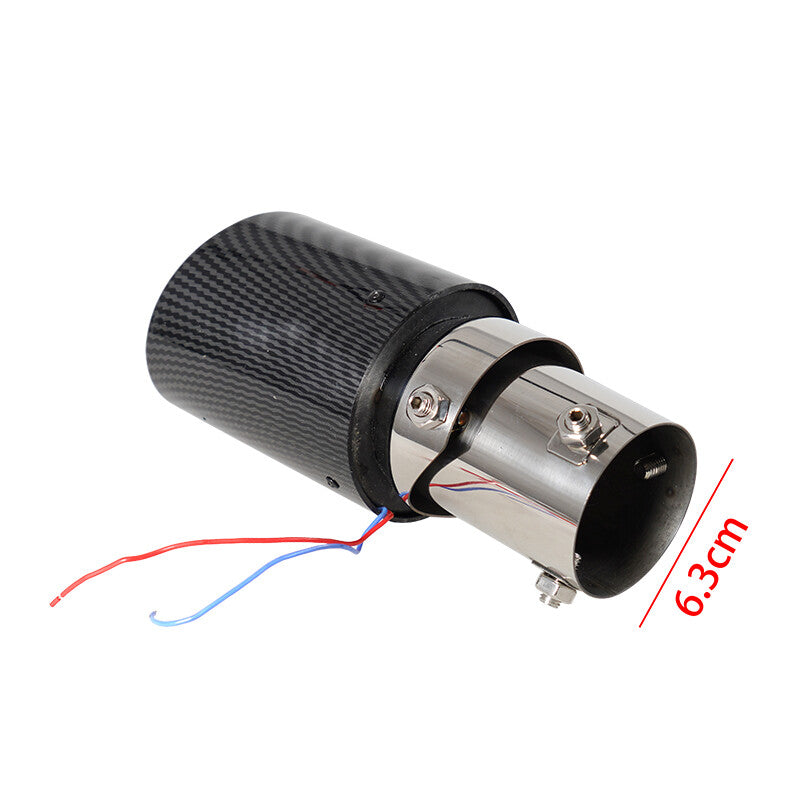 1Car Exhaust Muffler Tail Pipe Blue LED Turbo Throat Rolled Models Rolled Edges
