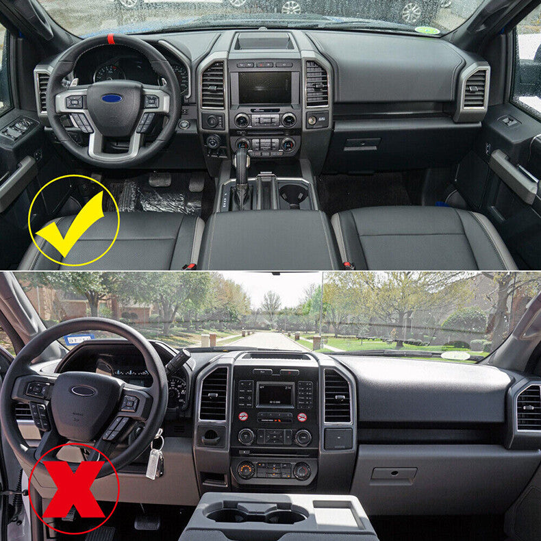 Carbon Fiber Interior Full Set Kit Cover Trim 24x for Ford F150 F-150 2015-2020