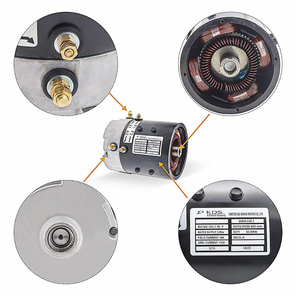 High Speed Motor 73445-G02 DE2-4007 for Golf Cart EZGO TXT Medalist PDS/DCS 36V
