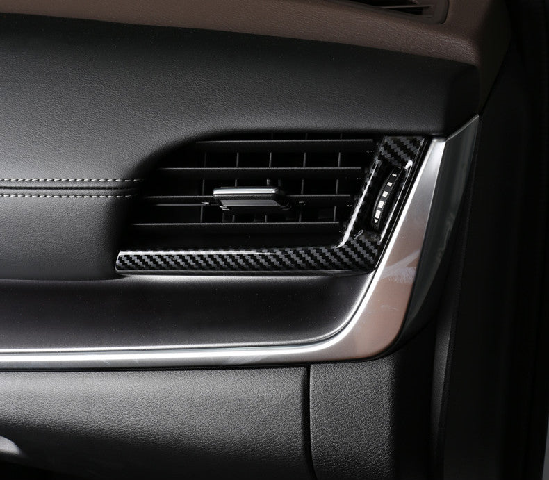 Carbon fiber trim for dashboard ventilator caps suitable for 2021-2023 for Nissan Rogue