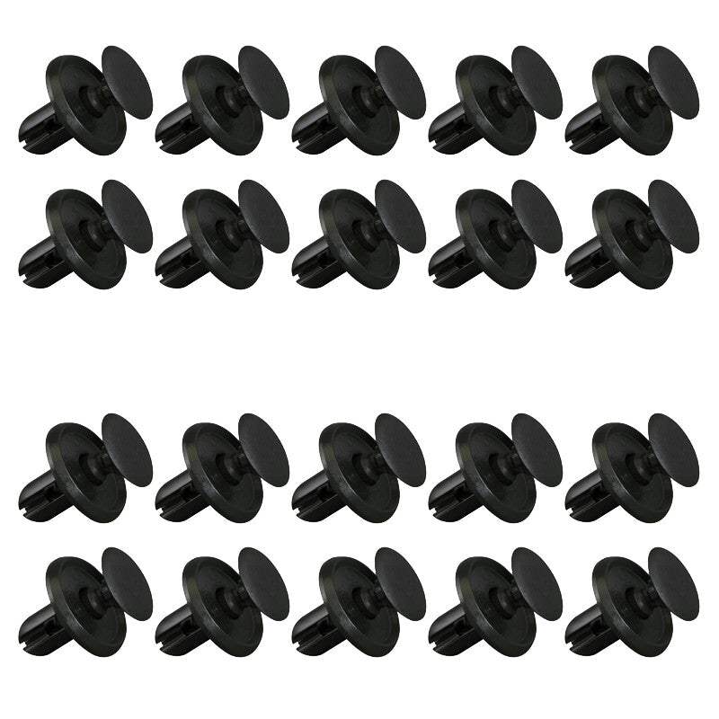 10-Piece Pack of Gray Hooded Decorative Panel Molded Clips and Rivets for Honda